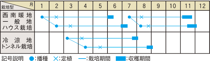 栽培適期表