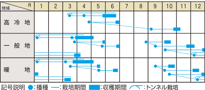 栽培適期表