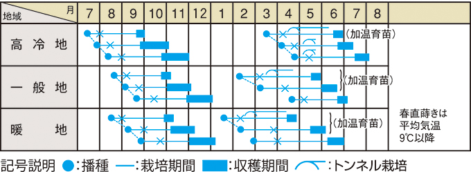 栽培適期表