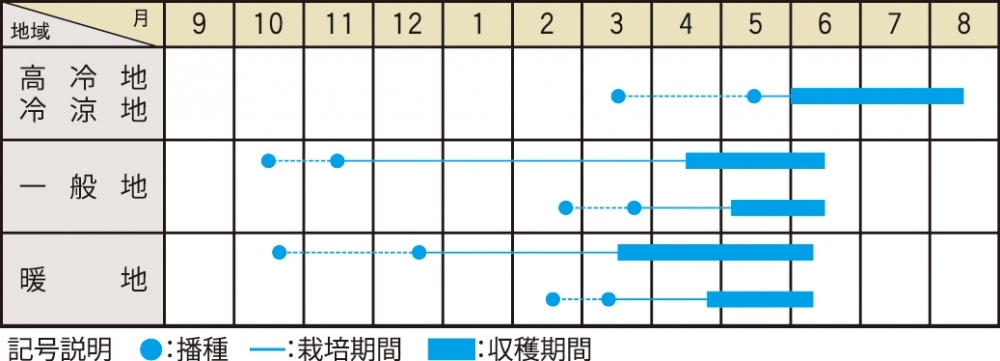 栽培適期表