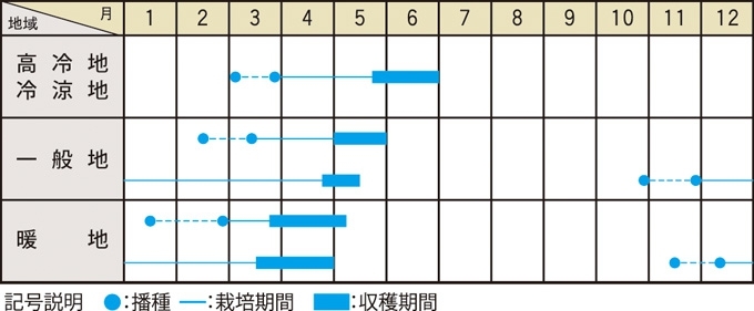 栽培適期表