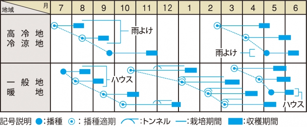 栽培適期表