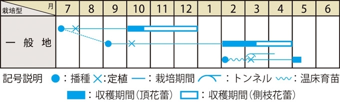 栽培適期表（近畿標準）